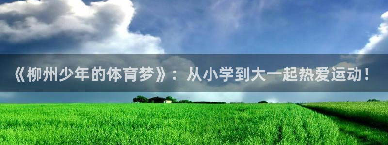 k1体育网站登录官网：《柳州少年的体育梦》：从小学到大一起热爱运动！